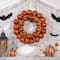 20&#x27;&#x27; Unlit Jack-O-Lantern and Burlap Ribbon Halloween Wreath